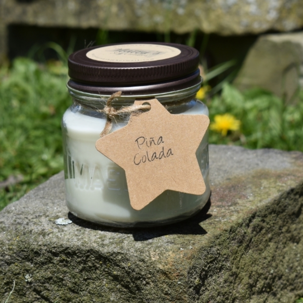 Hand poured 16oz. Pina Colada Soy Candle